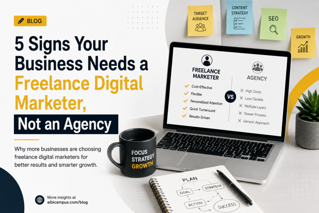 5 signs your business needs a freelance digital marketer, not an agency